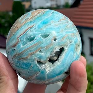 Vente en gros de pierres de guérison naturelles Reiki, boule de quartz, sphère de cristal d'hémimorphite de haute qualité pour cadeau spirituel - Product Image 1