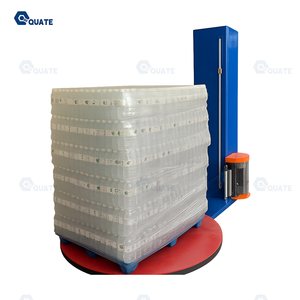 Mesin bungkus regang industri palet seluler berbasis listrik mesin bungkus susut otomatis Biodegradable untuk palet - Product Image 1