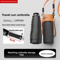 Desain Minimalis Modern Ultra-Ringan Hadiah Bisnis Korporat Portabel Manual UPF 50+ Pelindung UV Lipat Lima Tahan Hujan
