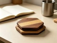 Sous-verres en bois d'acacia, tapis de table écologiques, résistants à la chaleur, antidérapants pour la maison et la salle à manger