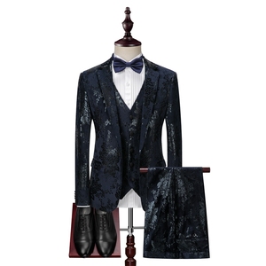 Automne/hiver nouvelle impression hommes costumes trois pièces velours costumes grande taille <span class=keywords><strong>marié</strong></span> meilleur <span class=keywords><strong>homme</strong></span> se marier <span class=keywords><strong>costume</strong></span> - Product Image 1