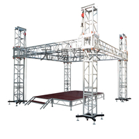 Truss de Aluminio Estándar 400x400mm con Perno, Sección Duradera para Iluminación de Escenario, Ideal para Stands de Ferias y Exhibiciones