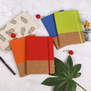 Eco Friendly Custom Printed Cork Splice Leather Diary <b>Journal</b> A5 Hardcover Business Office Notebook 100 Sheets - Product Image 3
