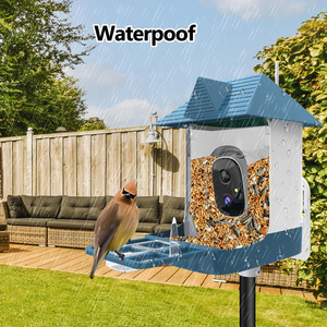 Thông minh <span class=keywords><strong>Bird</strong></span> Feeder với máy ảnh năng lượng mặt trời Powered <span class=keywords><strong>1080P</strong></span> HD chim xem máy ảnh ai xác định chuyển động cảnh báo chim máy ảnh - Product Image 5