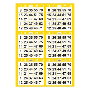 Nuevas Boletos de Bingo de 75 Bolas 2025, Paquete de 10 Libros de Tarjetas de Bingo Impresas Digitalmente para Eventos Sociales - Product Image 5