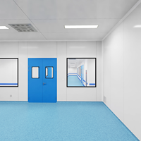 Panneau sandwich en laine de roche pour salle blanche, isolation thermique et acoustique, atelier moderne Huaao, 50 mm/75 mm/100 mm