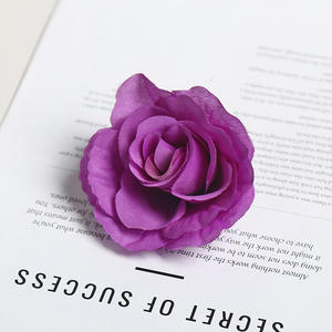 Unique <span class=keywords><strong>Corolle</strong></span> Rose Tête Soie Fleur <span class=keywords><strong>À</strong></span> La Main DIY Fausse Guirlande Coiffe Décoration pour Salon Thanksgiving Fleur - Product Image 4