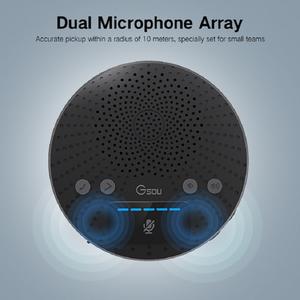 Gsou CF10 Full 360 degrés Portable HD Business USB Speaker Phone avec microphone pour conférence téléphonique <span class=keywords><strong>zoom</strong></span> réunions - Product Image 3