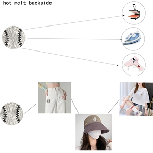 Parches de Diamantes de Imitación de 5CM al por Mayor para Camisetas Deportivas, Apliques de Cristal Termoadhesivos, Parches de Voleibol - Product Image 6