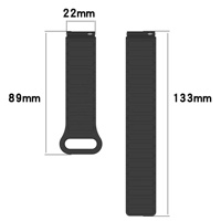 Correa de Silicona Deportiva de Doble Color con Diseño de Bucle, Cómoda y a la Moda, para Reloj 5, con Hebilla de Cierre a Presión, 18MM 20MM 22MM, Venta al Por Mayor