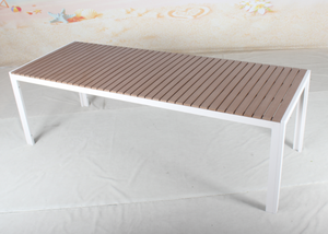 Mesa y Sillas Largas <span class=keywords><strong>de</strong></span> <span class=keywords><strong>Madera</strong></span> Plástica <span class=keywords><strong>para</strong></span> Exteriores, Resistentes a la Intemperie, <span class=keywords><strong>de</strong></span> WPC, <span class=keywords><strong>para</strong></span> <span class=keywords><strong>Patio</strong></span>, Jardín, Comedor, Restaurante, Cafetería, Club, Piscina, <span class=keywords><strong>Bar</strong></span> - Product Image 3