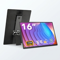 Monitor Portátil de 16 Pulgadas FHD 1200P, Monitor Horizontal y Vertical, Plug & Play, Altavoces Integrados para Laptop con Cubierta Inteligente Premium
