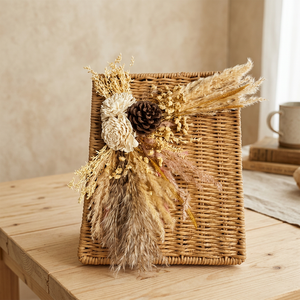 Bouquet de fleurs séchées bohèmes, herbe de la pampa, eucalyptus, coton, arrangement floral, décoration de mariage, décoration de la maison, Noël - Product Image 2