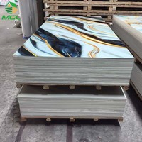 Panneaux PVC sur mesure, faciles à installer, effet marbre UV, décoration intérieure moderne pour salle de bain, revêtement mural de luxe