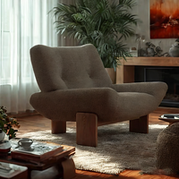 Fauteuil inclinable de luxe moderne et écologique, design de créateur, en velours haut de gamme, avec structure en fer, pour chambre, salle à manger et salon