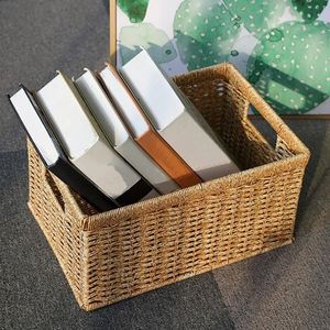 Maßgefertigte Rattan-Box Brotkorb Mit Leinenbeutel Waschkorb Wäschekorb Staubschutz Schwarz Weiß - Product Image 3