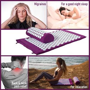 Miles de puntos de acupresión Cama Sofá Silla Tapete de acupresión Juego de almohada para el cuello - Product Image 5