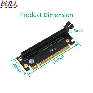 Kartu Adaptor Riser PCI Express PCI-E 4.0 16X ke X16 90 Derajat Grosir Pabrik untuk Casing Komputer Server 2U Tersedia - Product Image 2