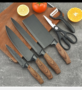 Ensemble de 6 couteaux de cuisine en acier inoxydable pour <span class=keywords><strong>hachoir</strong></span> à <span class=keywords><strong>viande</strong></span> et trancheuse, couteau à légumes et fruits, outil de cuisson moderne pour restaurant ou cadeau - Product Image 1