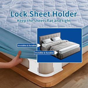 Khóa tấm chủ sở hữu thiết lập của 4 bedsheet khóa chủ được trang bị tấm Fastener Nệm tightener Kit tấm ga trải giường chủ với khóa dải - Product Image 3