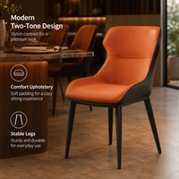Moderner Zweifarbiger Esszimmerstuhl mit Komfortpolsterung & Stabilen Beinen für Heim-, Restaurant- und Hotel-Einrichtung