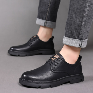 รองเท้าลำลองหนังผู้ชาย พื้นยางระบายอากาศ ส้นเตี้ย สไตล์เดินเล่นสบายๆ - Product Image 3