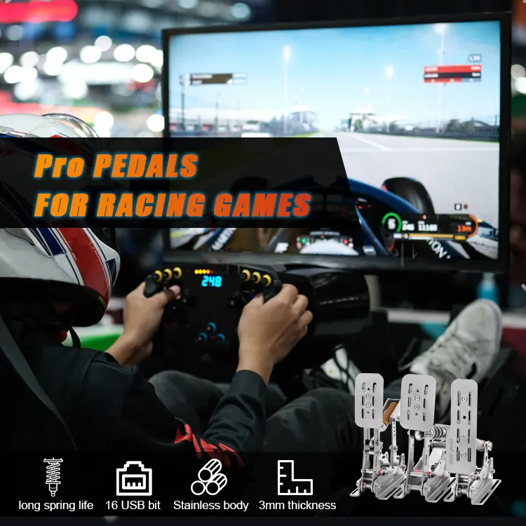 SimJack Profissional Sim Racing Gear Jogos De Carros Simulador De Condução Pedais