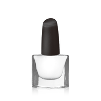 DH16 carré verre vernis à ongles bouteilles 4.5ml capacité gel/sablage Surface estampage à chaud bouchon à vis vide PP emballage diffuseur