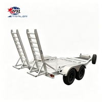 Remolque de Transporte para Excavadora de 24 pies, Galvanizado en Caliente, Eje Tándem con Rampa, Certificado VIN DOT CE
