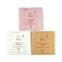 Sachets Mylar personnalisés à finition mate, qualité alimentaire, scellés au dos, avec fermeture en zigzag pour emballage de biscuits