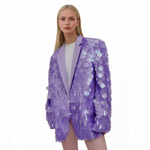 <span class=keywords><strong>Chaqueta</strong></span> de traje púrpura con purpurina de la industria pesada de gama alta personalizada para mujer, <span class=keywords><strong>vestido</strong></span> holgado para <span class=keywords><strong>fiesta</strong></span> de cumpleaños, <span class=keywords><strong>fiesta</strong></span> anual, nuevo - Product Image 4