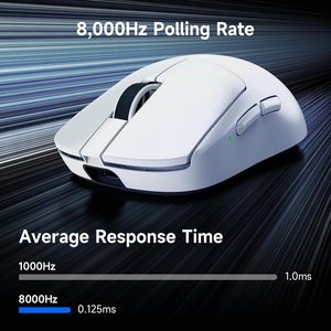 <span class=keywords><strong>Souris</strong></span> de jeu sans fil ultra-tri-mode MCHOSE A7 V2 pour l'e-sport, 59g, capteur PAW3950 TI 42K, autonomie de 130 heures, vente en gros, nouveauté - Product Image 2