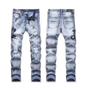 <span class=keywords><strong>Jeans</strong></span> da <span class=keywords><strong>Uomo</strong></span> Hip Hop All'Ingrosso, Alta Qualità, Elasticizzati, Stampa 3D, Ecologici, Lavaggio Chiaro, Stile Moderno - Product Image 1