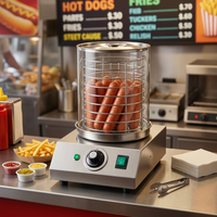 Chauffe-hot-dogs avec thermostat, chauffe-saucisses électrique de comptoir 300W en acier inoxydable Perfex HDW-1