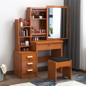 New Nordic-Style 3-<b>Drawer</b> <b>Dressing</b> <b>Table</b> Set for Women's Bedrooms Hotel Furniture Hair Make up Dresser <b>with</b> Mirror - Product Image 2