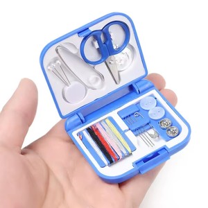 Kit kotak jahit Mini profesional Set kotak benang jarum jahit perjalanan rumah portabel aksesori alat gunting kerajinan pakaian DIY - Product Image 4