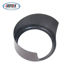 Pour <span class=keywords><strong>Alfa</strong></span> <span class=keywords><strong>Romeo</strong></span> Stelvio SUV véritable fibre de carbone sèche noir et rouge calandre Logo cadre couverture avant <span class=keywords><strong>emblème</strong></span> couverture - Product Image 6