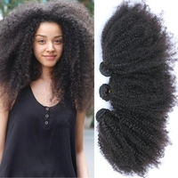 Extensiones de Cabello Humano Brasileño Afro Rizado Corto y Barato de 8, 10 y 12 Pulgadas, Cabello Brasileño 4C en Paquetes Rizados