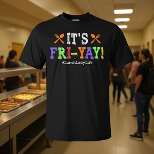 T-shirt promotionnel Fri-Yay pour la Journée des femmes de cantine scolaire - Product Image 2