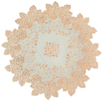 Set de table rond en PVC doré métallisé, design classique, écologique, résistant à la chaleur et à l'eau, pour la décoration de table à manger