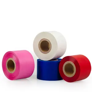 条形码热转印色带可水洗印刷树脂，用于缎纹标签30毫米300米打印机色带兼容洗涤树脂定制