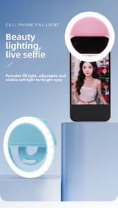Aro de Luz con Clip, Aro de Luz Selfie Recargable Lulin con 38 LED para Teléfono, Portátil, Tableta (<span class=keywords><strong>3</strong></span> Modelos, 4 Niveles de Brillo) - Product Image 5