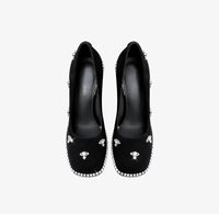 Escarpins en cuir véritable à talon de 9 cm avec cristaux, chaussures de soirée pour femmes, tailles 34-43, pour mariage, banquet, soirée, fabrication sur mesure ODM/OEM