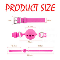 Ball gag en silicone pour bondage, avec trous d'aération, jouet sexuel réglable pour couple