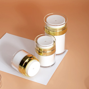 Emballage de 30g 50g 100g Pot de lotion sans air rond blanc Emballage cosmétique sans air Bouteille à pompe sans air - Product Image 6