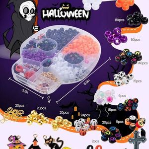 Kit de Abalorios de Plástico Hechos a Mano para Halloween, Accesorios para Pulseras con Diseño de Calavera y Fantasma - Product Image 2