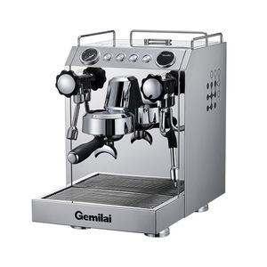 Gemilai CRM3145 Dual-Eye Espresso Machine Stainless Steel Semi-Automatic Commercial Coffee Maker With Steam Milk Frother - Product Image 4