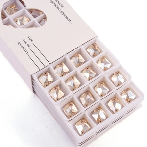 OLeeya Wholesale Premium 5A Strass à coudre cosmiques à dos plat, en verre biseauté de grande taille, pour la confection de bijoux - Product Image 5