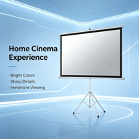 Outdoor-Projektionsleinwand 100 Zoll Tragbare Beamer-Leinwand für Heimkino Innen und Außen Unterstützt Doppelseitige Projektion