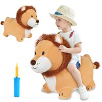 Bouncy Pals Lion Hopper jouet intérieur/extérieur en caoutchouc gonflable tour videur pour les tout-petits enfants cadeau d'anniversaire cheval sautant
